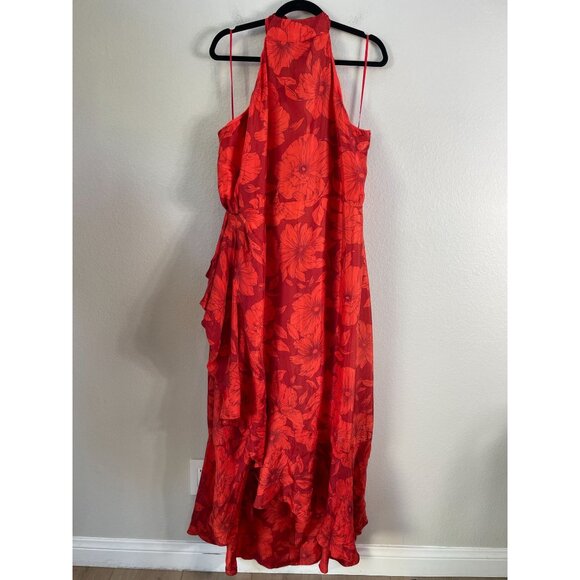J Crew Collection Womens Plus 24 Halter Tie Maxi Dress Terrace Floral Sleeveless - Picture 8 of 9